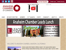 Tablet Screenshot of anaheimchamber.org